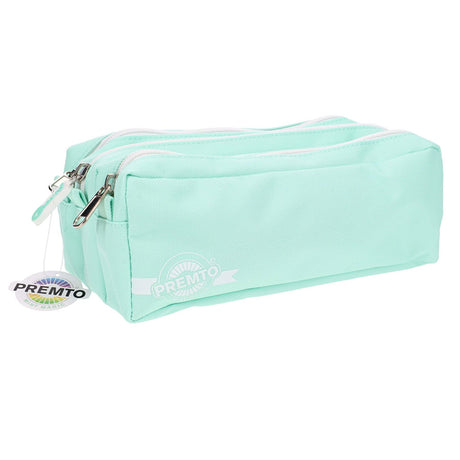 Premto - Pencil Case - 3 Pocket - Pastel - Mint Magic by Premto on Schoolbooks.ie