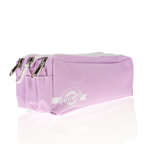 Premto - Pencil Case - 3 Pocket - Pastel - Wild Orchid by Premto on Schoolbooks.ie