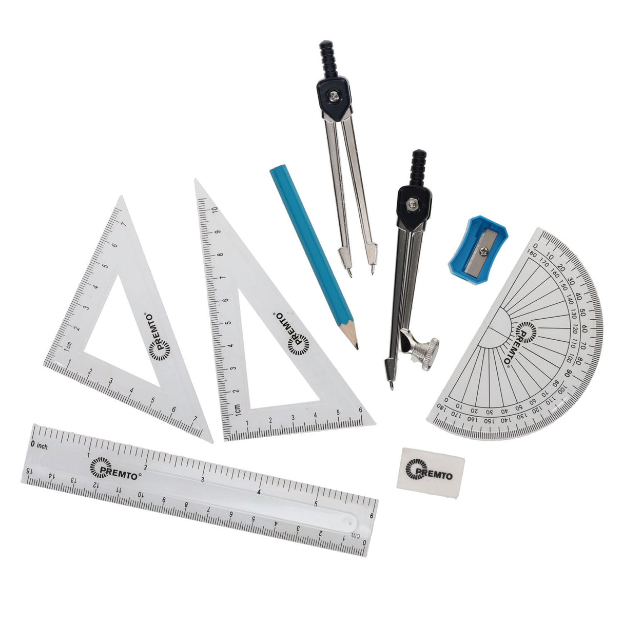 Premto - Maths Set - 9 Piece - Asst