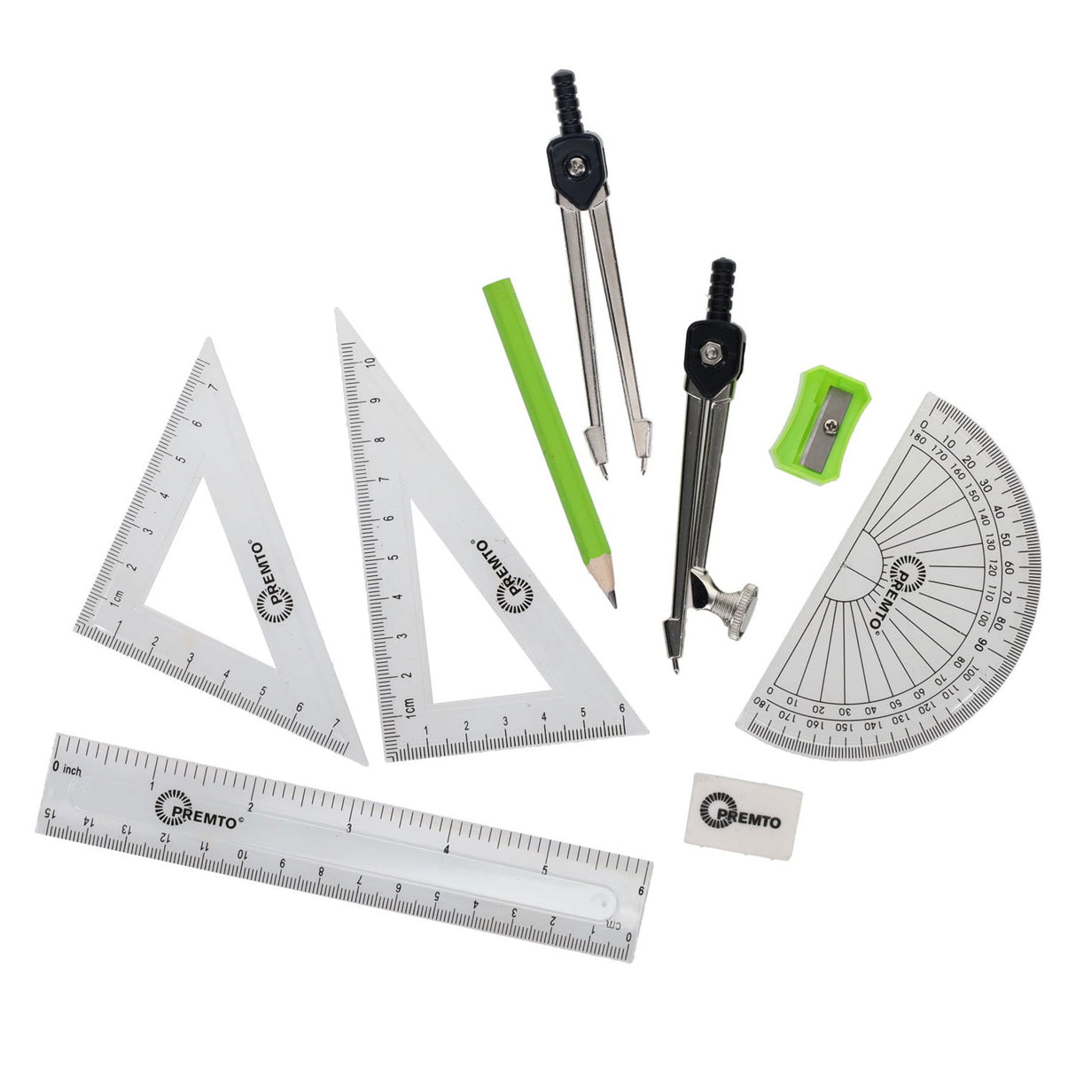 Premto - Maths Set - 9 Piece - Asst