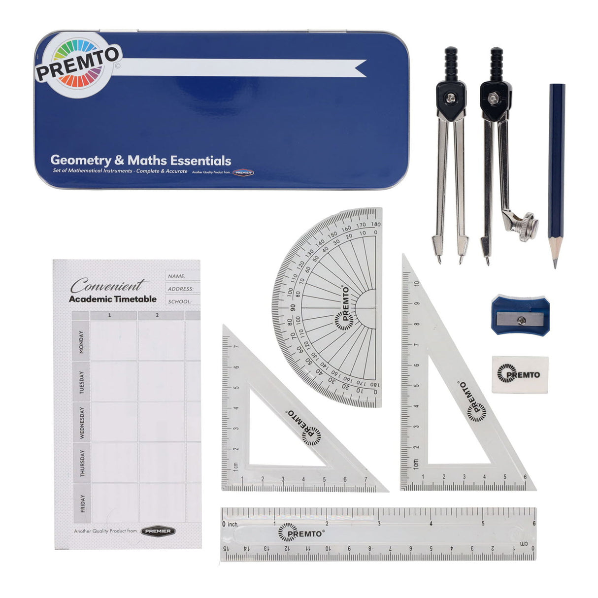 Premto - Maths Set - 9 Piece - Asst