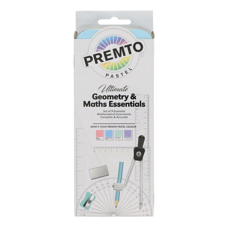 Premto - Pastel Maths Set - 9 Piece - Asst by Premto on Schoolbooks.ie
