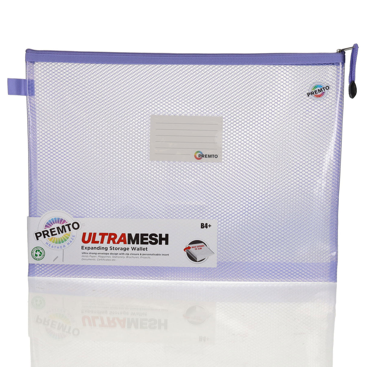 Premto - B4+ Ultramesh Expanding Wallet - Heather Haze by Premto on Schoolbooks.ie
