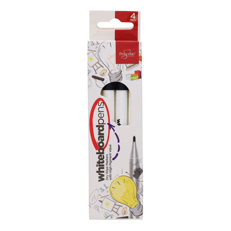 ProScribe - Whiteboard Markers - Black - Pack of 4 by ProScribe on Schoolbooks.ie
