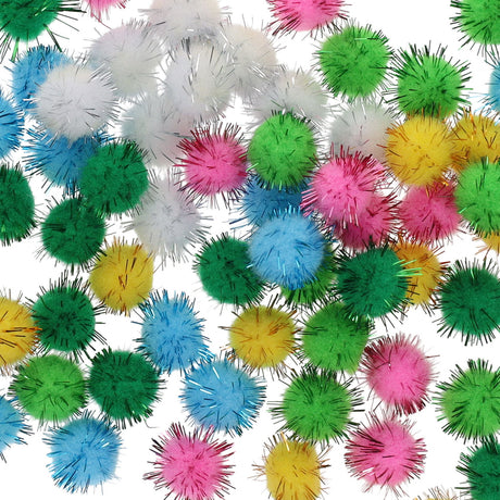 Crafty Bitz Packet of 65 Glitter Pom Poms by Crafty Bitz on Schoolbooks.ie