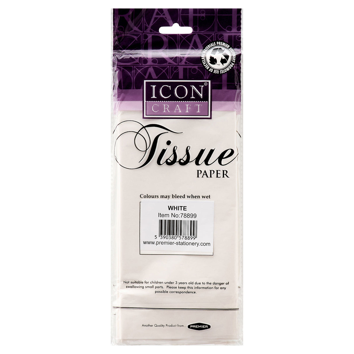 Icon Craft - Tissue Paper - White - Pack of 5 by Icon on Schoolbooks.ie