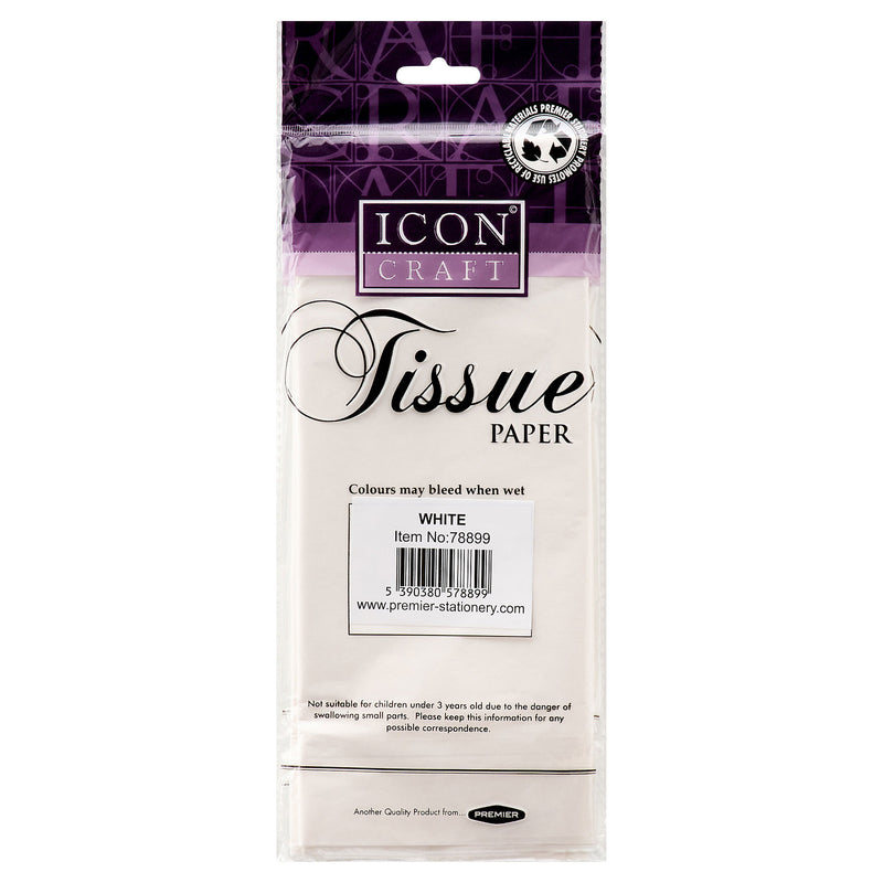 ■ Icon Craft - Tissue Paper - White - Pack of 5 by Icon on Schoolbooks.ie