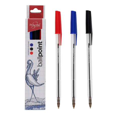 ProScribe - Ball Point Pens - Assorted - Pack of 6 by ProScribe on Schoolbooks.ie