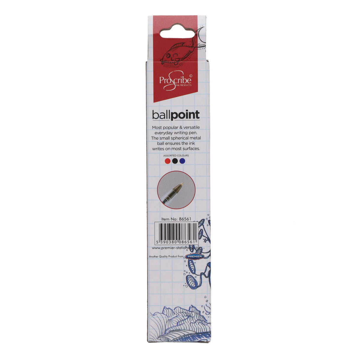 ProScribe - Ball Point Pens - Assorted - Pack of 6 by ProScribe on Schoolbooks.ie