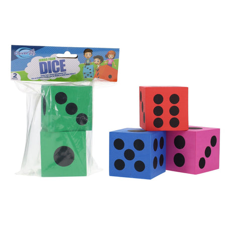 Clever Kidz - Learn And Play Giant Dice - Pack of 2 by Clever Kidz on Schoolbooks.ie