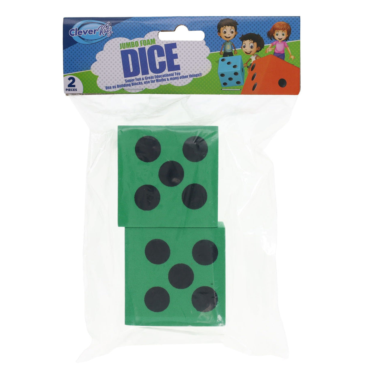 Clever Kidz - Learn And Play Giant Dice - Pack of 2 by Clever Kidz on Schoolbooks.ie