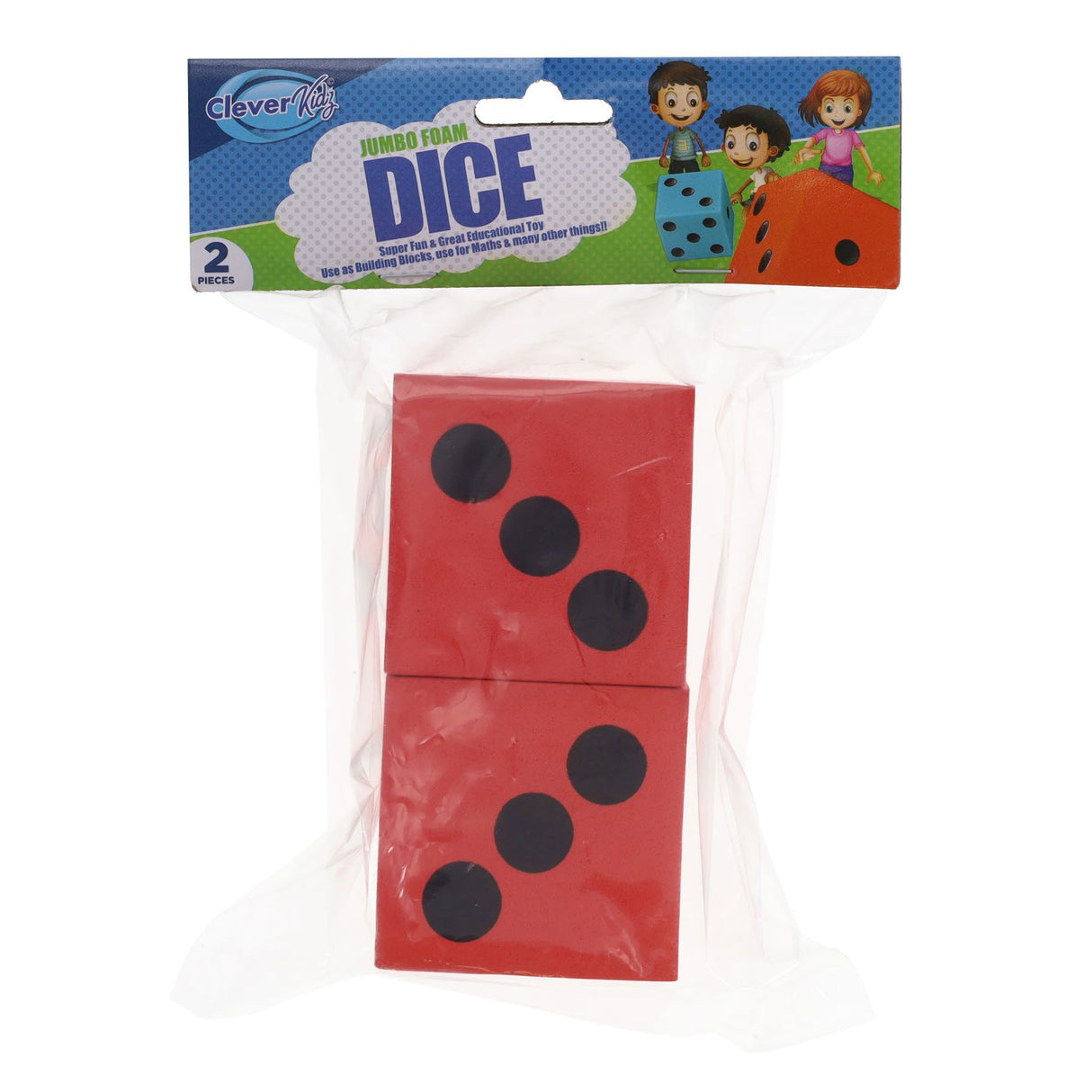 Clever Kidz - Learn And Play Giant Dice - Pack of 2 by Clever Kidz on Schoolbooks.ie