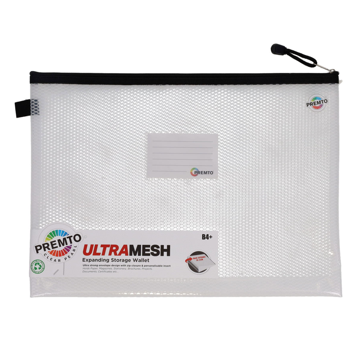 Premto - B4+ Ultramesh Expanding Wallet - Clear Pearl by Premto on Schoolbooks.ie