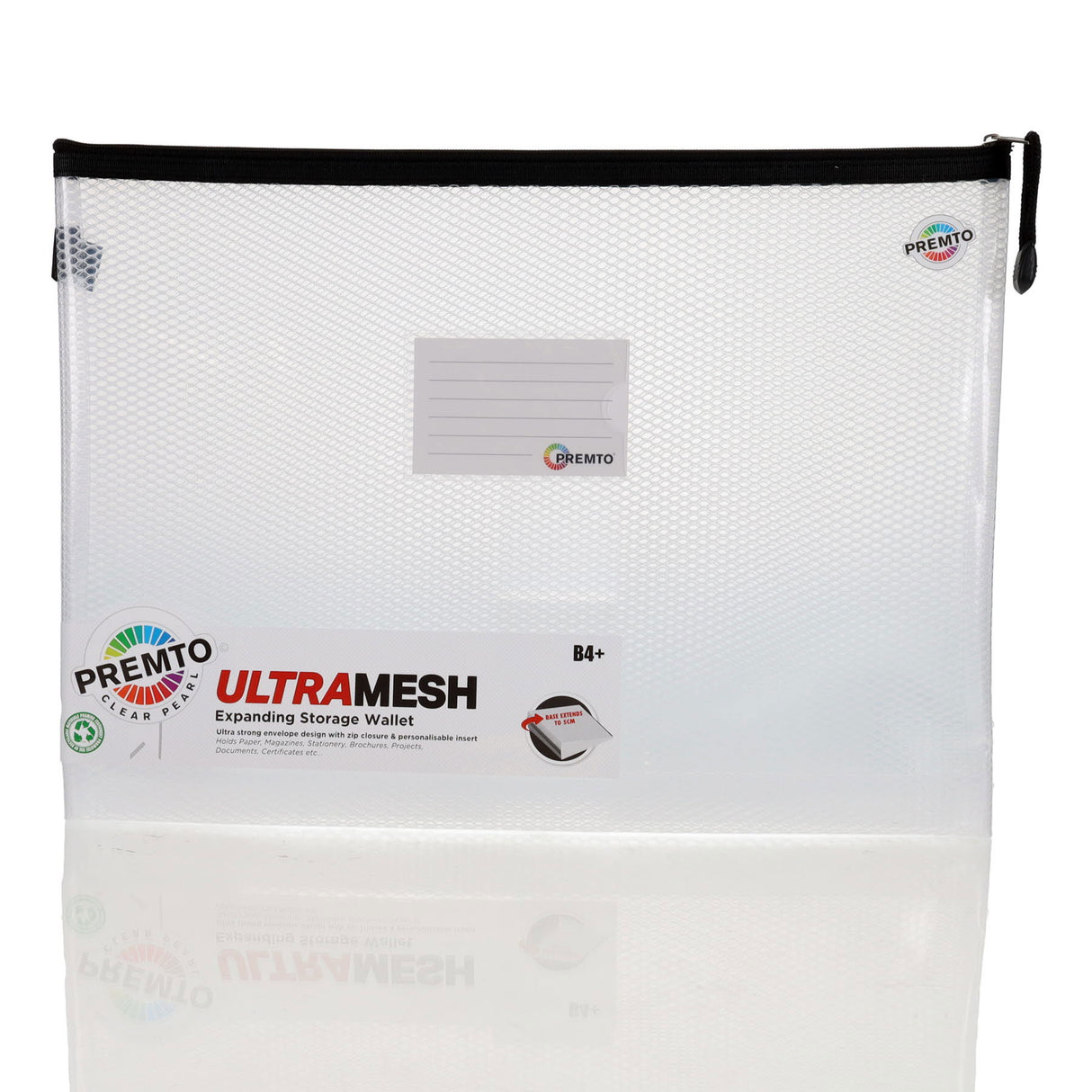 Premto - B4+ Ultramesh Expanding Wallet - Clear Pearl by Premto on Schoolbooks.ie