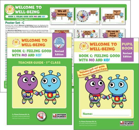 Welcome to Well-Being - Book C - First Class - Feeling Good with Mo & Ko - Pupil Book - New/Revised Edition by Outside the Box on Schoolbooks.ie