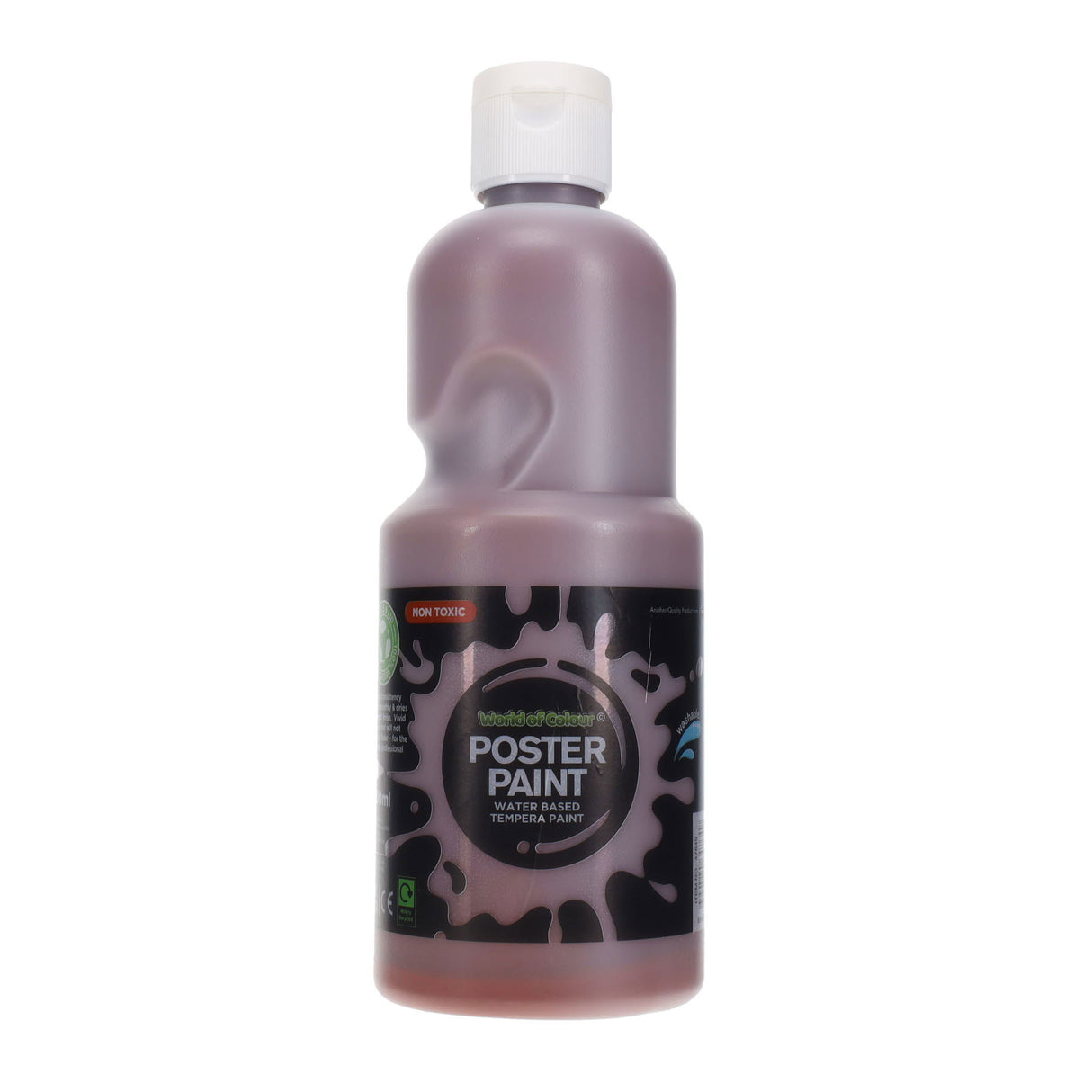 World of Colour - Poster Paint - 500ml - Burnt Umber - Brown