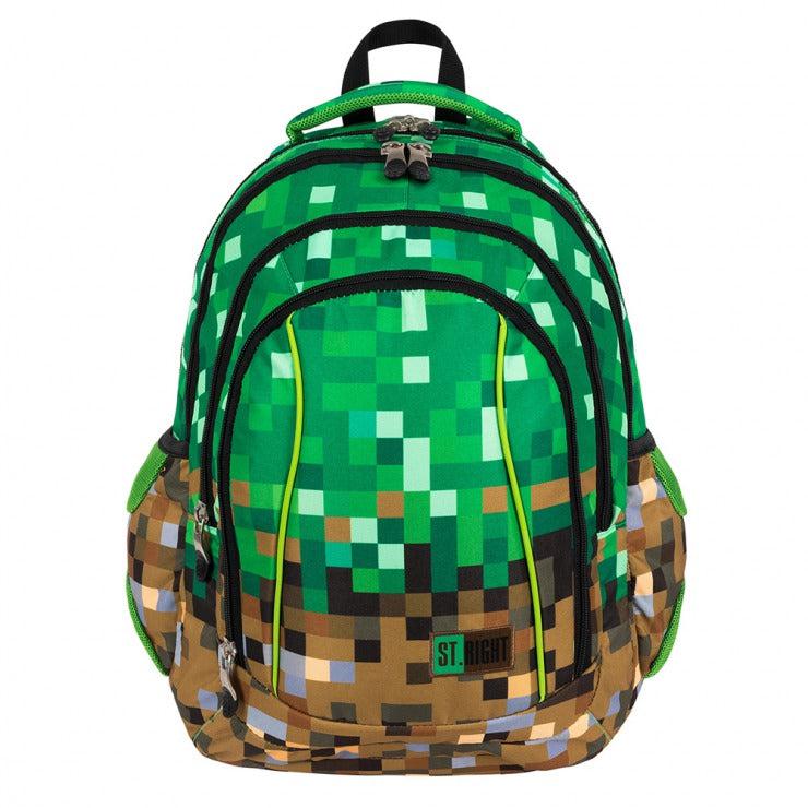 ■ St.Right - Pixels - 4 Compartment Backpack by St.Right on Schoolbooks.ie