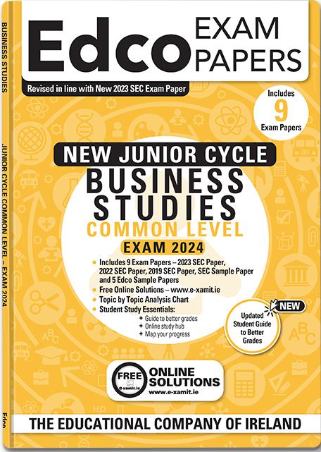 ■ Exam Papers - Junior Cycle - Business Studies - Common Level - Exam 2024 by Edco on Schoolbooks.ie