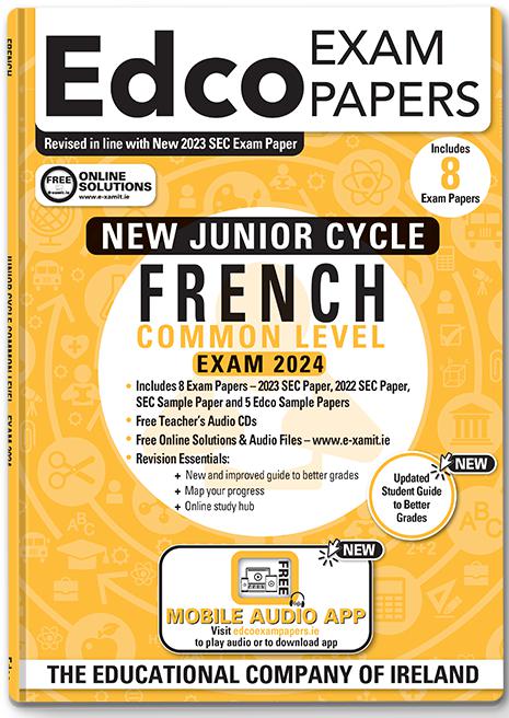 Exam Papers - Junior Cycle - French - Common Level - Exam 2024 by Edco on Schoolbooks.ie