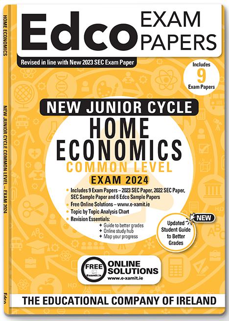 ■ Exam Papers - Junior Cycle - Home Economics - Common Level - Exam 2024 by Edco on Schoolbooks.ie