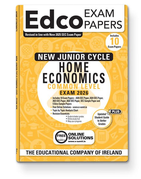 Exam Papers - Junior Cycle - Home Economics - Common Level - Exam 2026 by Edco on Schoolbooks.ie