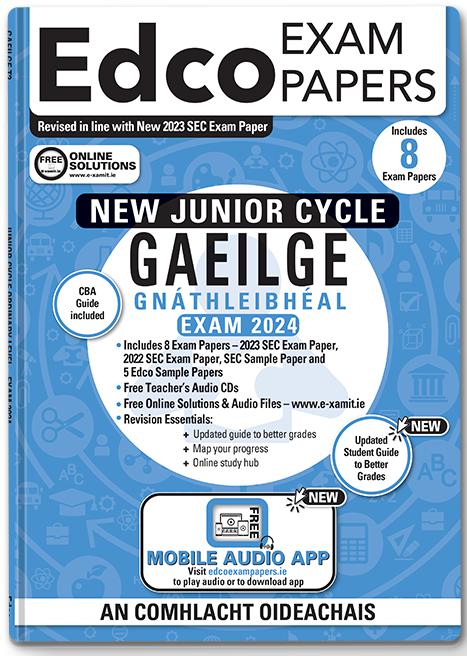 Exam Papers - Junior Cycle - Gaeilge / Irish - Gnáthleibhéal / Ordinary Level - Exam 2024 by Edco on Schoolbooks.ie