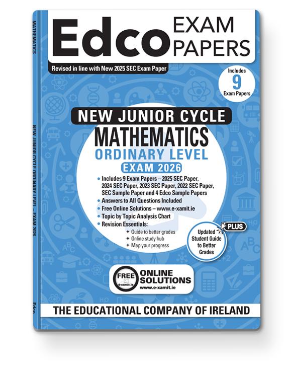 Exam Papers - Junior Cycle - Maths - Ordinary Level - Exam 2026 by Edco on Schoolbooks.ie