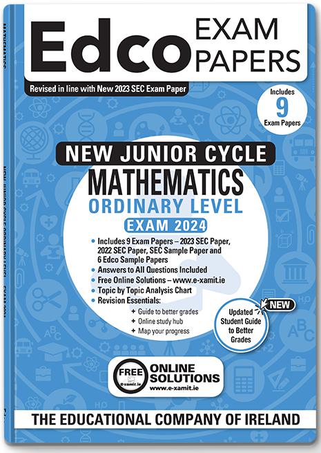 ■ Exam Papers - Junior Cycle - Maths - Ordinary Level - Exam 2024 by Edco on Schoolbooks.ie