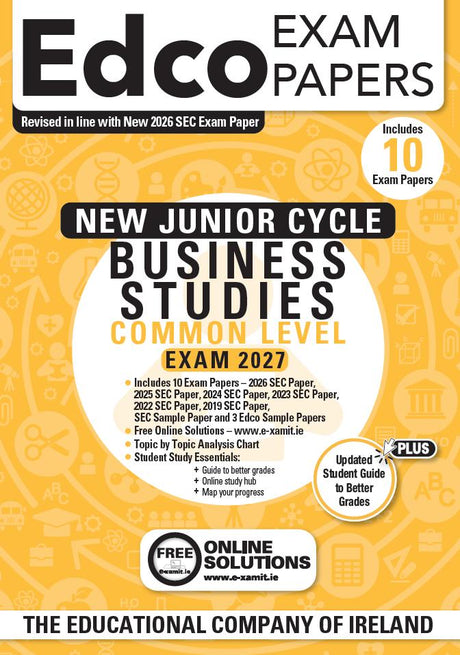 Exam Papers - Junior Cycle - Business Studies - Common Level - Exam 2027 by Edco on Schoolbooks.ie