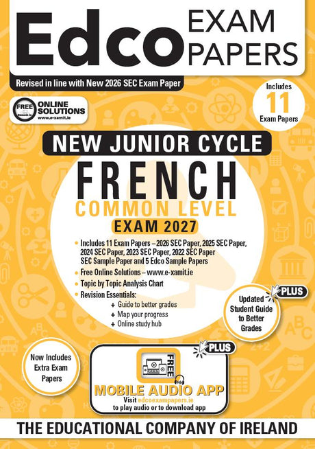 Exam Papers - Junior Cycle - French - Common Level - Exam 2027 by Edco on Schoolbooks.ie