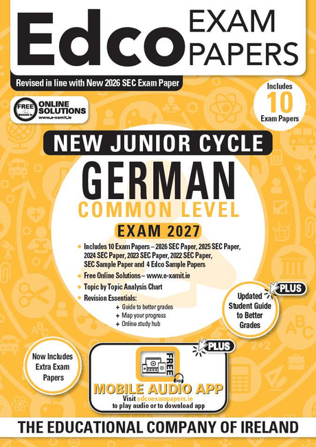 Exam Papers - Junior Cycle - German - Common Level - Exam 2027 by Edco on Schoolbooks.ie