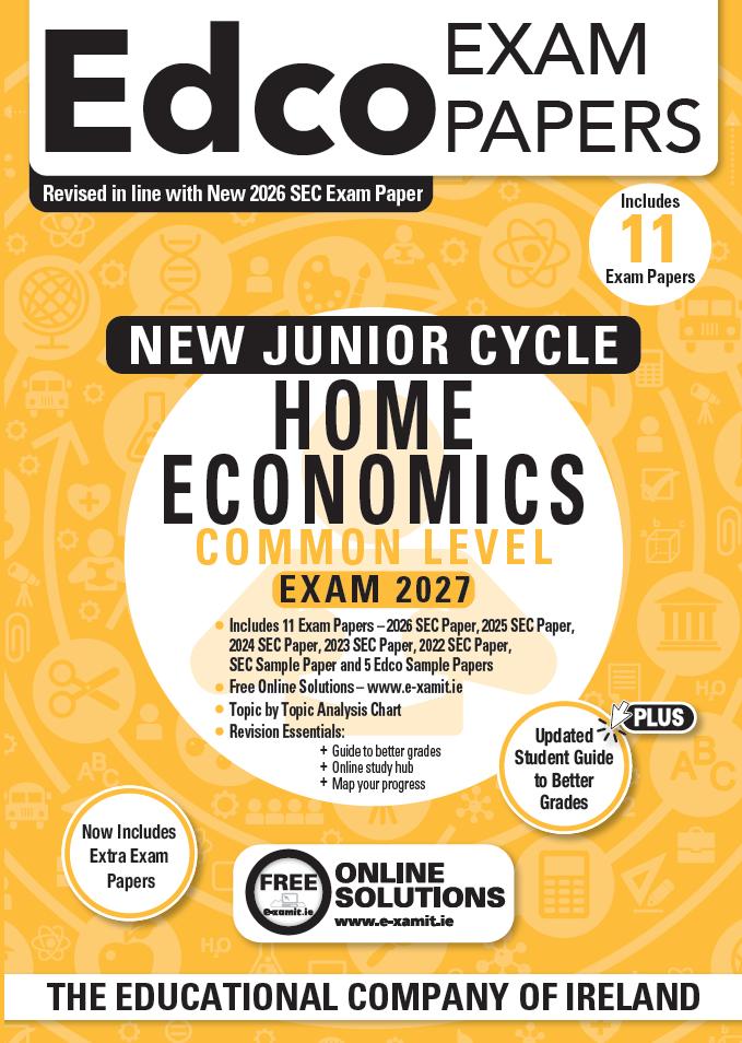 Exam Papers - Junior Cycle - Home Economics - Common Level - Exam 2027 by Edco on Schoolbooks.ie
