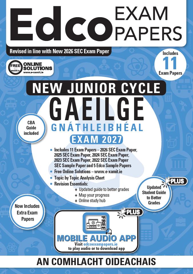 Exam Papers - Junior Cycle - Gaeilge / Irish - Gnáthleibhéal / Ordinary Level - Exam 2027 by Edco on Schoolbooks.ie