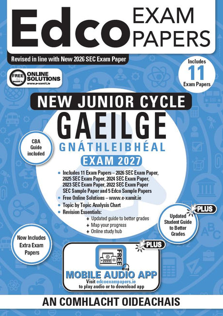 Exam Papers - Junior Cycle - Gaeilge / Irish - Gnáthleibhéal / Ordinary Level - Exam 2027 by Edco on Schoolbooks.ie