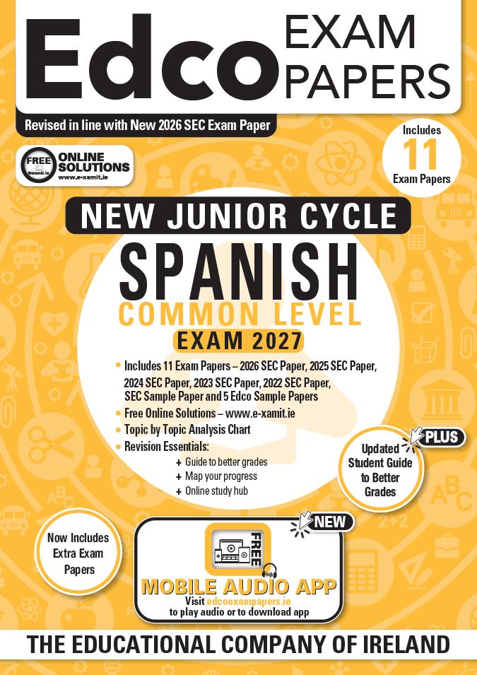 Exam Papers - Junior Cycle - Spanish - Common Level - Exam 2027 by Edco on Schoolbooks.ie