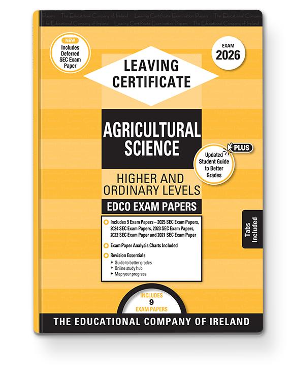 Exam Papers - Leaving Cert - Agricultural Science - Higher & Ordinary Levels - Exam 2026 by Edco on Schoolbooks.ie