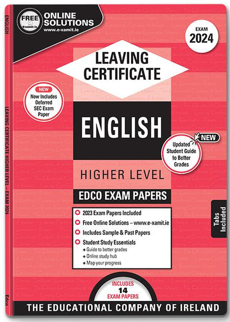 Exam Papers - Leaving Cert - English - Higher Level - Exam 2025 by Edco on Schoolbooks.ie