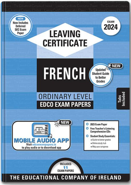 Ordinary　Leaving　Papers　French　Level　Exam　Cert