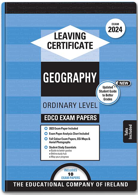 ■ Exam Papers - Leaving Cert - Geography - Ordinary Level - Exam 2024 by Edco on Schoolbooks.ie