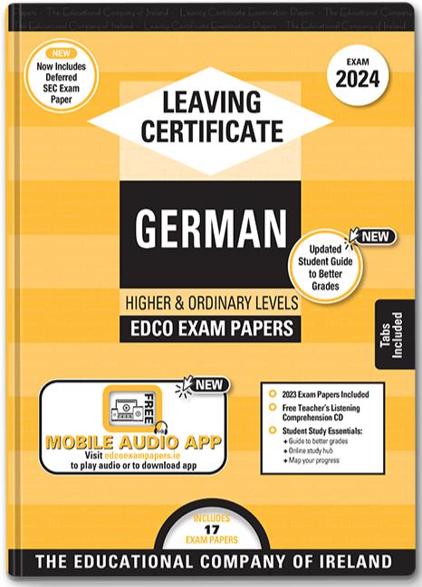 ■ Exam Papers - Leaving Cert - German - Higher & Ordinary Levels - Exam 2024 by Edco on Schoolbooks.ie