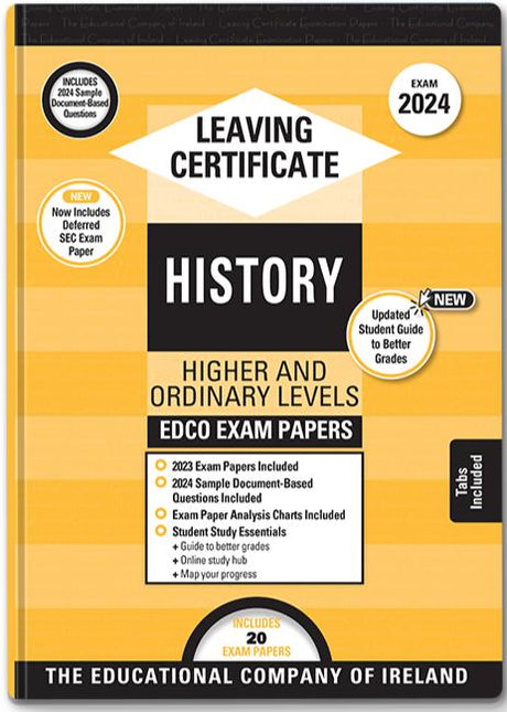 Exam Papers - Leaving Cert - History - Higher & Ordinary Levels - Exam 2025 by Edco on Schoolbooks.ie