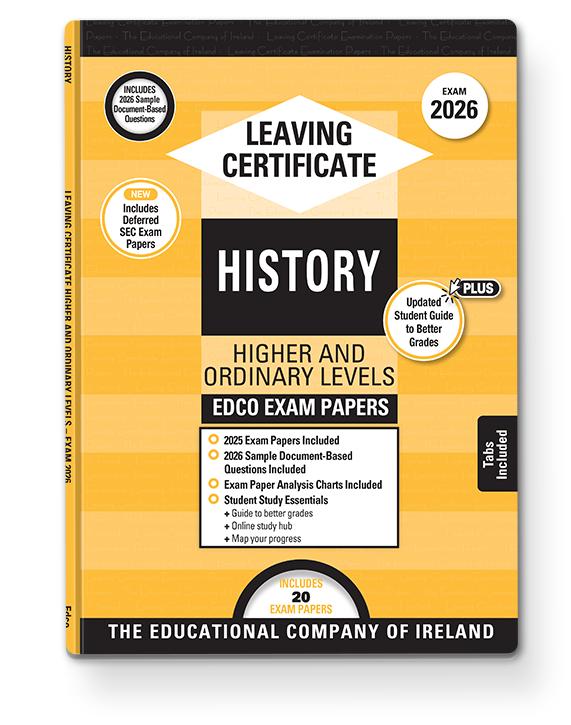 Exam Papers - Leaving Cert - History - Higher & Ordinary Levels - Exam 2026 by Edco on Schoolbooks.ie