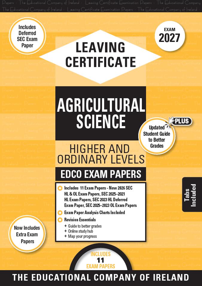 Exam Papers - Leaving Cert - Agricultural Science - Higher & Ordinary Levels - Exam 2027 by Edco on Schoolbooks.ie