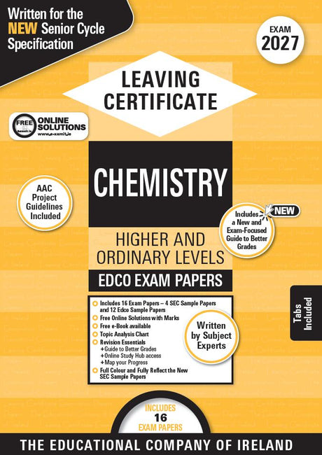 Exam Papers - Leaving Cert - Chemistry - Higher & Ordinary Levels - Exam 2027 by Edco on Schoolbooks.ie