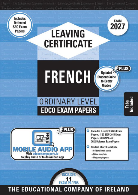 Exam Papers - Leaving Cert - French - Ordinary Level - Exam 2027 by Edco on Schoolbooks.ie