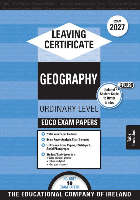 Exam Papers - Leaving Cert - Geography - Ordinary Level - Exam 2027 by Edco on Schoolbooks.ie