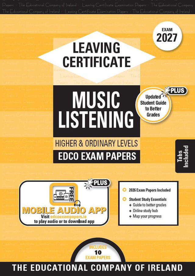 Exam Papers - Leaving Cert - Music - Higher & Ordinary Levels - Exam 2027 by Edco on Schoolbooks.ie