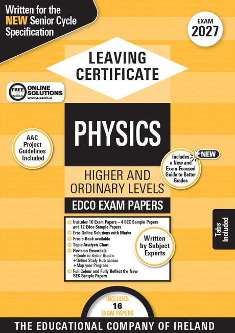 Exam Papers - Leaving Cert - Physics - Higher & Ordinary Levels - Exam 2027 by Edco on Schoolbooks.ie