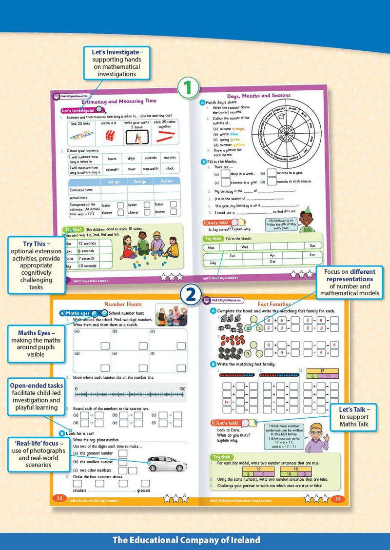 Maths and Me 1 - Pupils Book & Home School Links Book & Progress Assessment Booklet - Set - First Class by Edco on Schoolbooks.ie