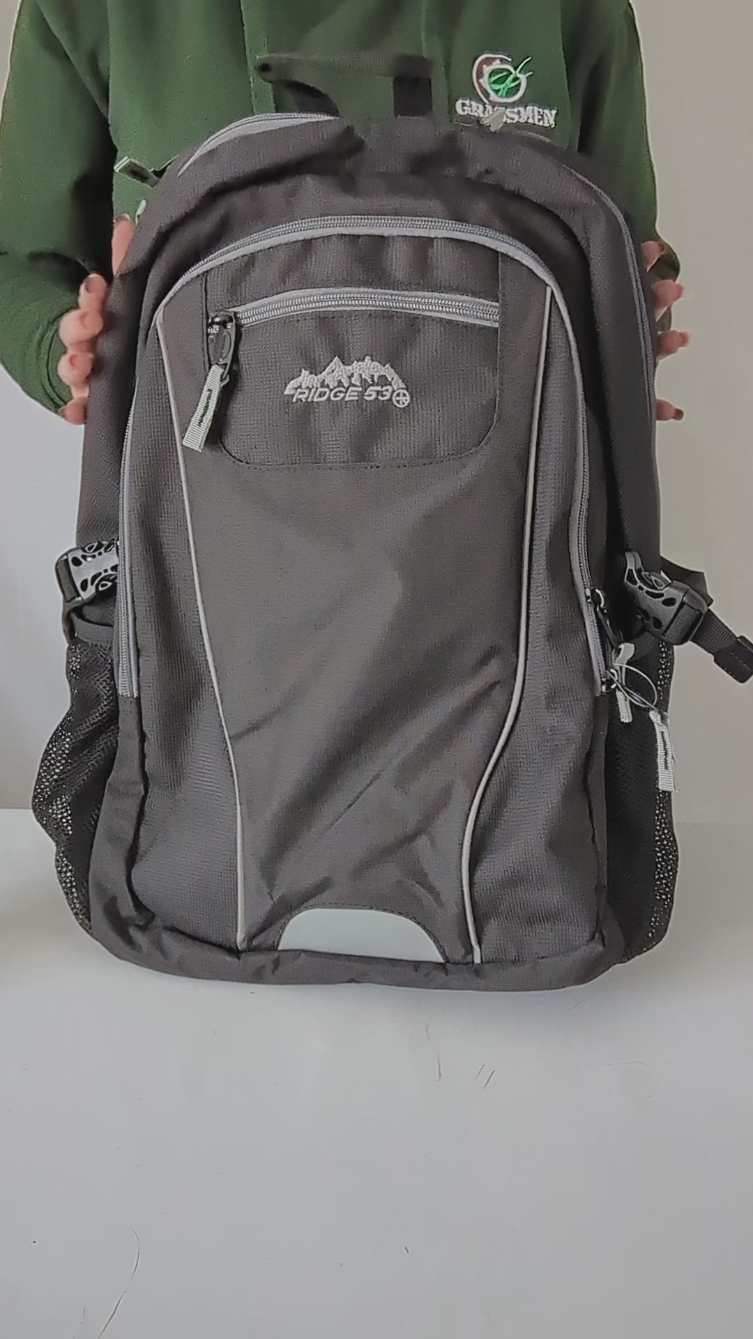 Ridge 53 - Pearse Backpack - Black and Grey